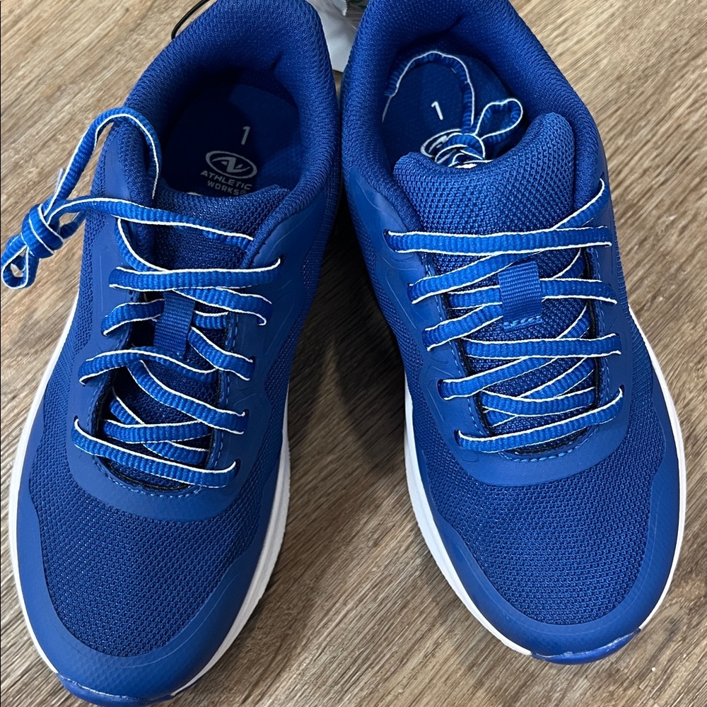Athletic Works Blue sneakers kids size 1 - Picture 4 of 4